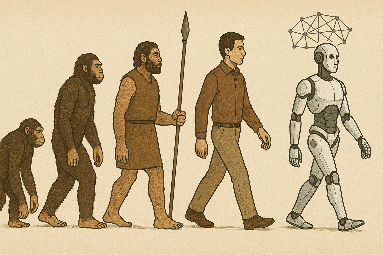 Cover image for The Grand Progression: From Single Cells to AI